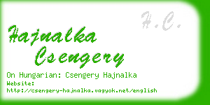 hajnalka csengery business card